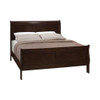 Louis Philippe Wood Queen Sleigh Bed Cappuccino / CS-202411Q
