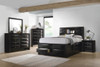 Briana Wood Eastern King Storage Bookcase Bed Black / CS-202701KE