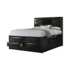 Briana Wood Queen Storage Bookcase Bed Black / CS-202701Q
