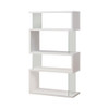 Emelle 4-tier Bookcase White and Clear / CS-800300