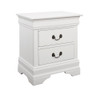 Louis Philippe 2-drawer Nightstand White / CS-204692