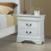 Louis Philippe 2-drawer Nightstand White / CS-204692