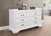 Louis Philippe 6-drawer Dresser White / CS-204693