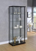 Delphinium 5-shelf Glass Curio Cabinet Black and Clear / CS-950170