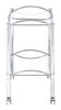 Shadix 2-tier Serving Cart with Glass Top Chrome and Clear / CS-910077