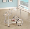 Sarandon 3-tier Serving Cart Chrome and Clear / CS-910076