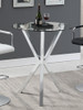 Denali Round Glass Top Bar Table Chrome / CS-100186