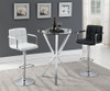 Denali Round Glass Top Bar Table Chrome / CS-100186