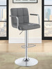 Palomar Adjustable Height Bar Stool Grey and Chrome / CS-121096