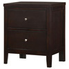 Carlton 2-drawer Nightstand Cappuccino / CS-202092