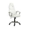Bruce Adjustable Height Office Chair White and Silver / CS-800150