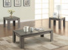 Cain 3-piece Occasional Table Set Weathered Grey / CS-701686