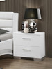 Felicity 2-drawer Nightstand White High Gloss / CS-203502