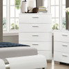 Felicity 5-drawer Bedroom Chest White High Gloss / CS-203505
