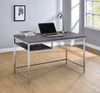 Kravitz Rectangular Writing Desk Weathered Grey and Chrome / CS-801271