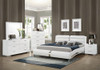 Jeremaine Upholstered Eastern King Sleigh Bed White / CS-300345KE