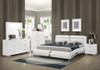 Jeremaine Upholstered Eastern King Sleigh Bed White / CS-300345KE