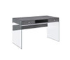 Dobrev 2-drawer Writing Desk Weathered Grey and Clear / CS-800818