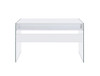 Dobrev 2-drawer Writing Desk Glossy White and Clear / CS-800829