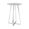 Zanella Glass Top Bar Table Chrome / CS-100026