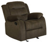 Rodman Upholstered Glider Recliner Chocolate / CS-601883