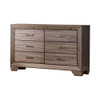 Kauffman 6-drawer Dresser Washed Taupe / CS-204193