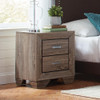 Kauffman 2-drawer Nightstand Washed Taupe / CS-204192