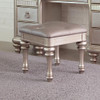 Bling Game Upholstered Vanity Stool Metallic Platinum / CS-204189