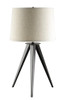 Sabat 29-inch Empire Shade Tripod Beside Table Lamp Black / CS-901644