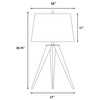 Sabat 29-inch Empire Shade Tripod Beside Table Lamp Black / CS-901644