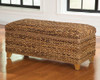 Laughton Hand-Woven Banana Leaf Storage Trunk Amber / CS-500215