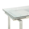 Wexford Glass Top Dining Table with Extension Leaves Chrome / CS-106281