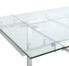 Wexford Glass Top Dining Table with Extension Leaves Chrome / CS-106281