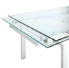Wexford Glass Top Dining Table with Extension Leaves Chrome / CS-106281