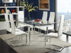 Wexford Glass Top Dining Table with Extension Leaves Chrome / CS-106281