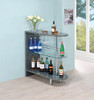 Adolfo 3-tier Bar Table Glossy Grey and Clear / CS-101073