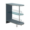 Adolfo 3-tier Bar Table Glossy Grey and Clear / CS-101073