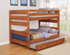 Wrangle Hill Wood Trundle with Bunkie Mattress Amber Wash / CS-400837