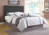 Chloe Upholstered Full Panel Bed Charcoal / CS-300529F