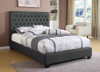Chloe Upholstered Queen Panel Bed Charcoal / CS-300529Q