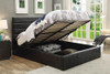 Riverbend Upholstered Eastern King Storage Panel Bed Black / CS-300469KE