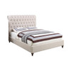 Devon Upholstered Full Panel Bed Beige / CS-300525F