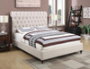 Devon 57-inch Upholstered California King Panel Bed Beige / CS-300525KW