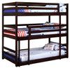 Sandler Wood Twin Triple Bunk Bed Cappuccino / CS-400302