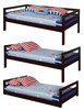 Sandler Wood Twin Triple Bunk Bed Cappuccino / CS-400302