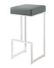 Gervase Square Bar Stool Grey and Chrome / CS-105262