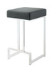 Gervase Square Counter Height Stool Black and Chrome / CS-105253