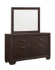 Kauffman Rectangular Dresser Mirror Dark Cocoa / CS-204394
