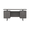 Lawtey Floating Top Office Desk Weathered Grey / CS-800521