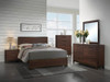 Edmonton Wood Eastern King Panel Bed Rustic Tobacco / CS-204351KE